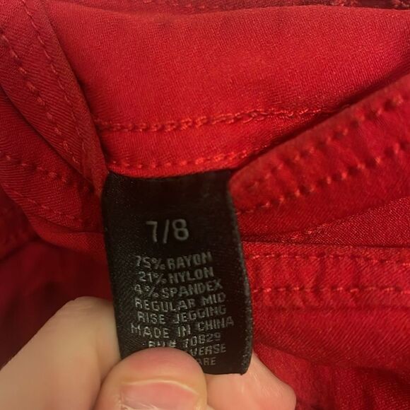 Forever 21 Pants Red. Size 7/8 EUC - Picture 6 of 11